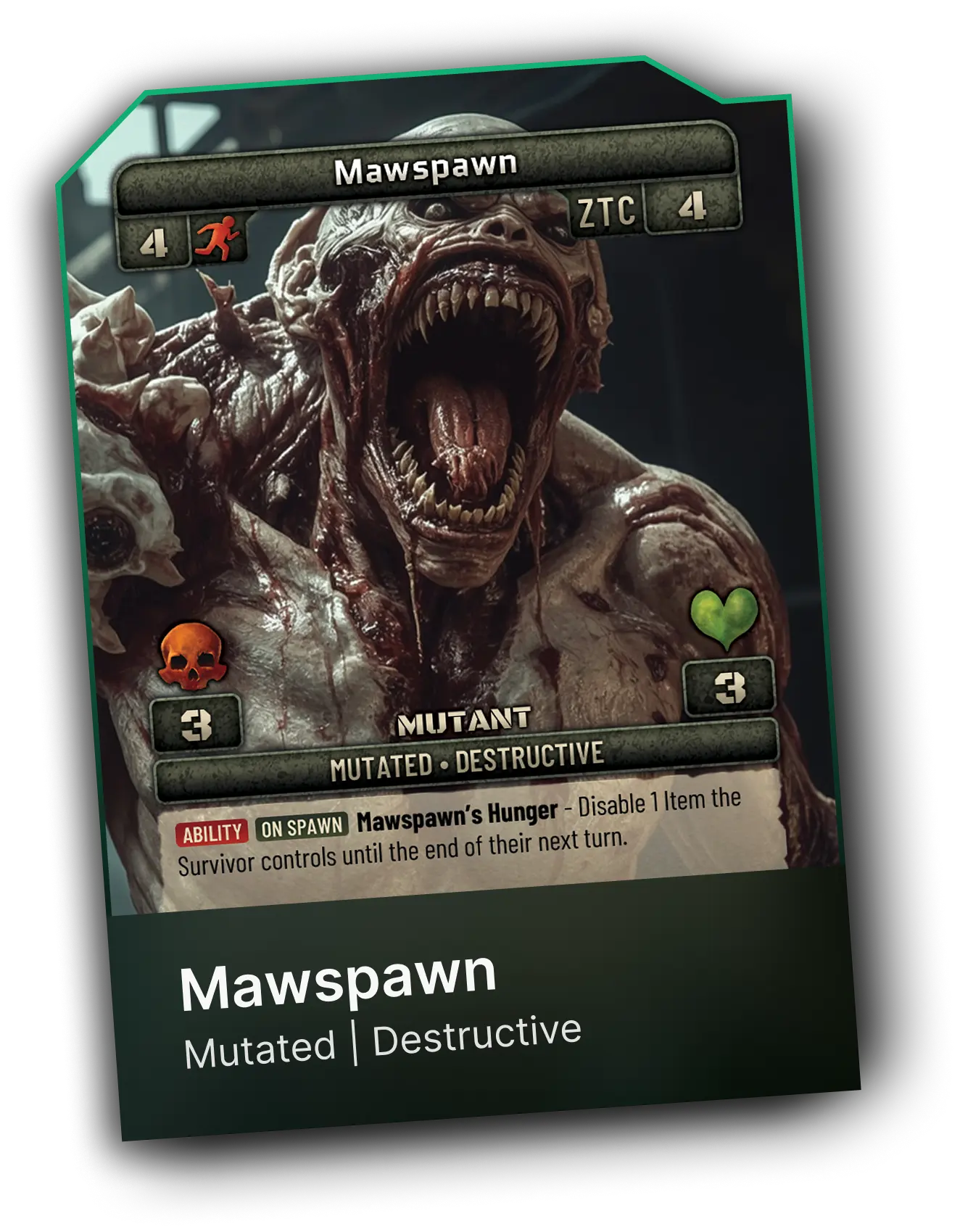 Zombie showcase card 2